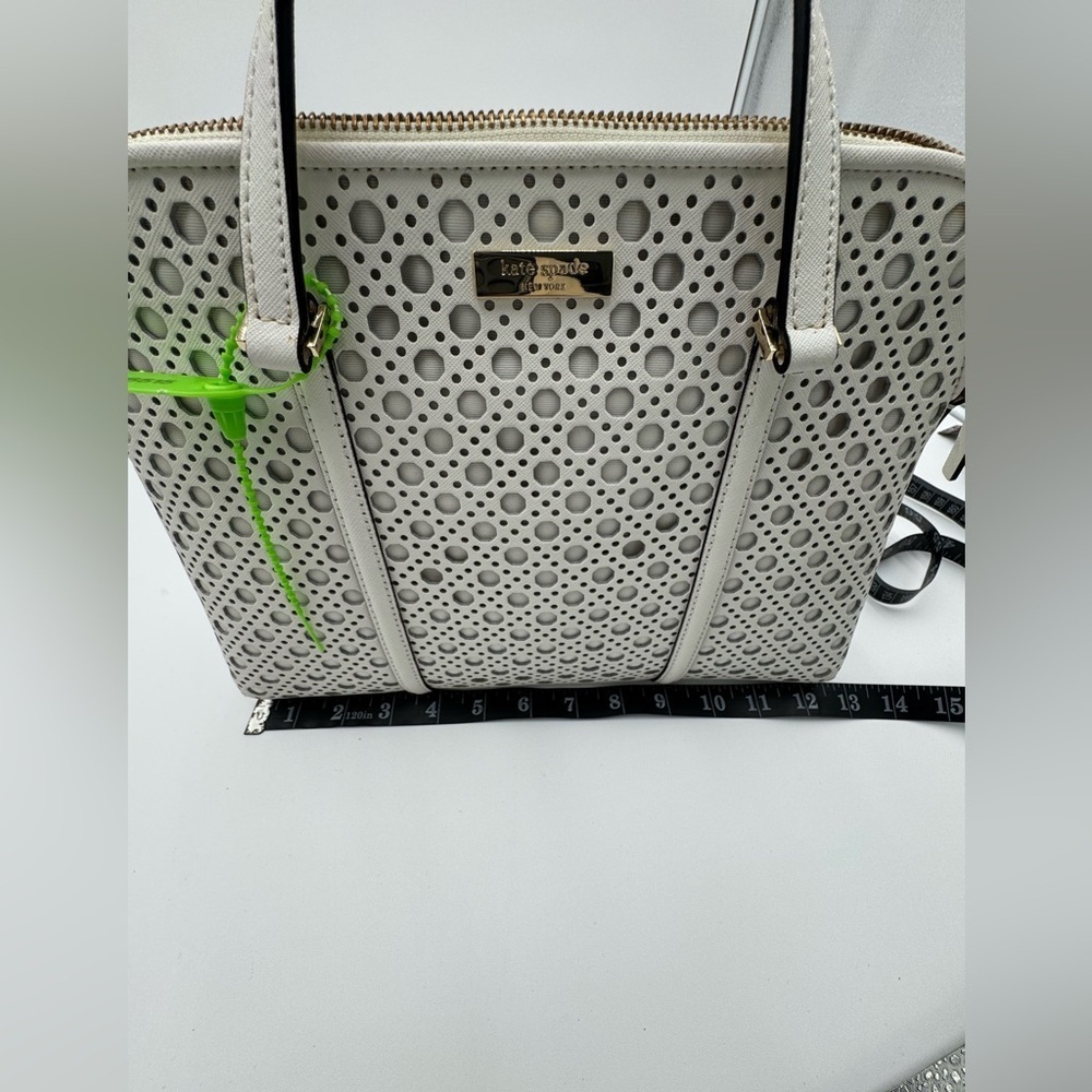Kate Spade White Perforated Leather Newbury
Lane Top Handle Bag White - Picture 7 of 17